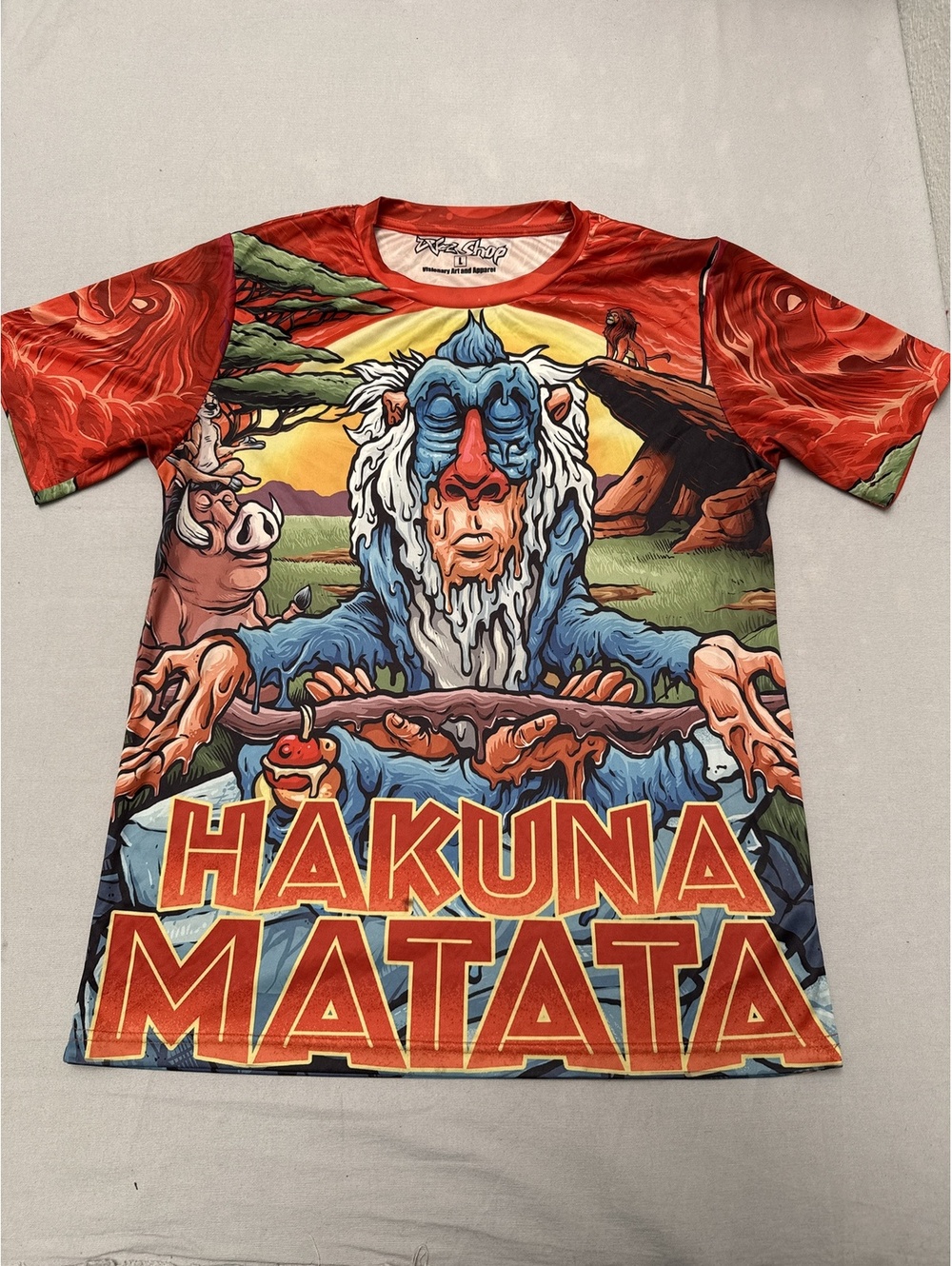 Hakuna Matata Rafiki All Over Print Tee Waz Shop - L